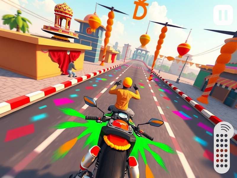 Rapid Ride Speedster Indian festival event with Holi colors